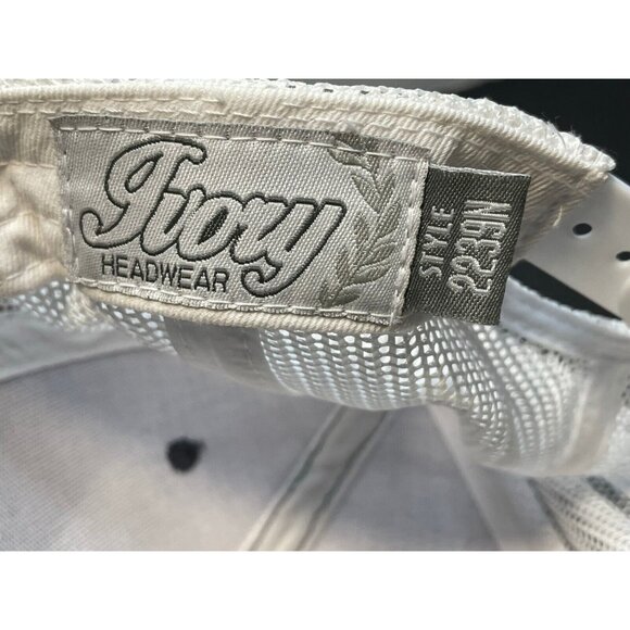 Hoop Source Basketball mesh hat cap 7" snap back Ivory Head Wear 2239N white - Picture 6 of 7